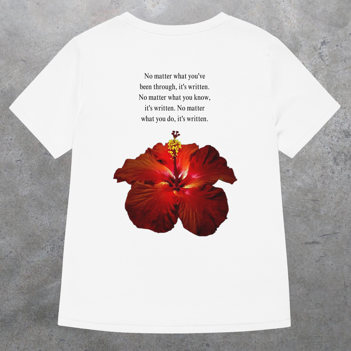 Red Hibiscus Flower Girls Tee