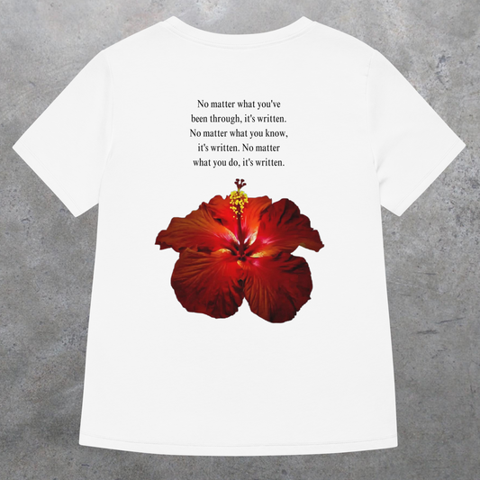Red Hibiscus Flower Girls Tee